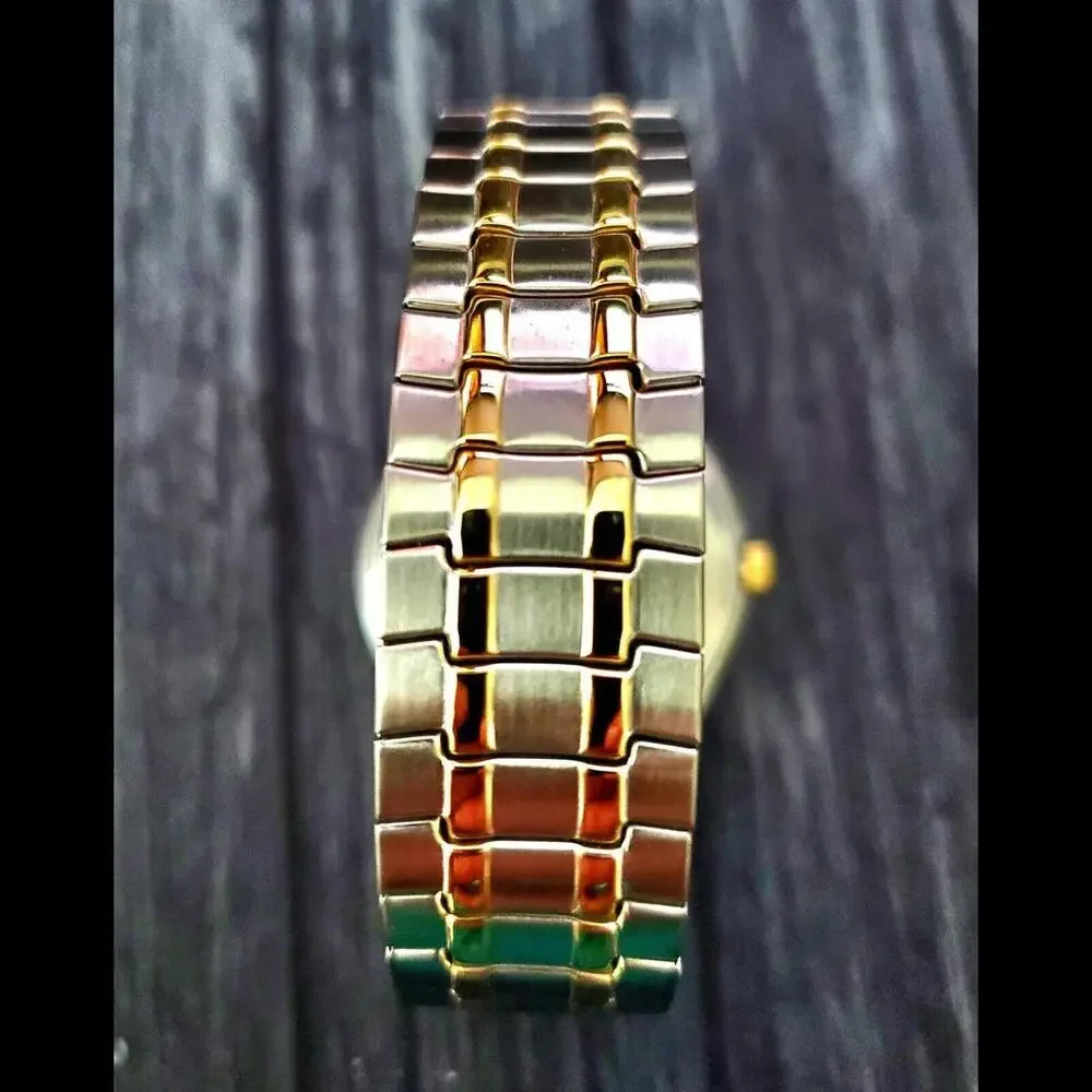 Rare GRUEN‎ Precision 2Tone Gold Mens Dress Watch New Battery
